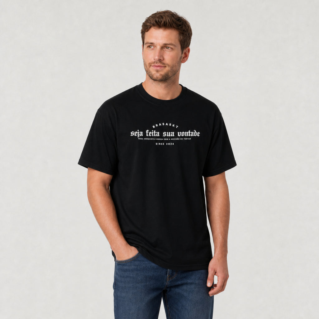 Camiseta Oversized BrasaSKT – "Seja Feita Sua Vontade"